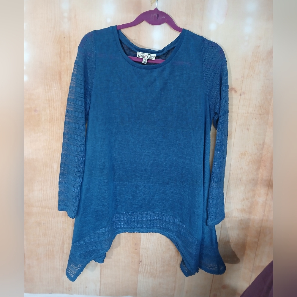 Blue Long Sleeve Women's Top